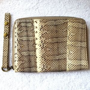 Beirn Authentic Cobra Snakeskin Wristlet Unisex